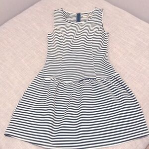 Revolve Ruffle Scuba Dress Stripes